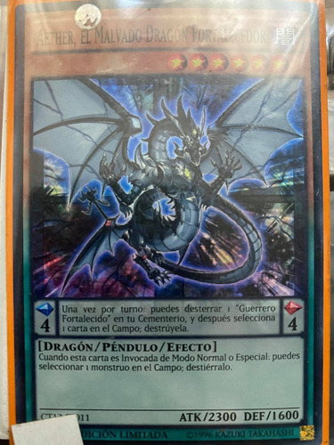 Aether, The Evil Empowering Dragon Español Super Yugioh (Usado)