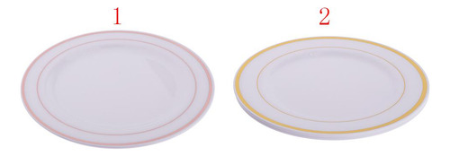 Plato De Plástico Desechable Oro Rosa