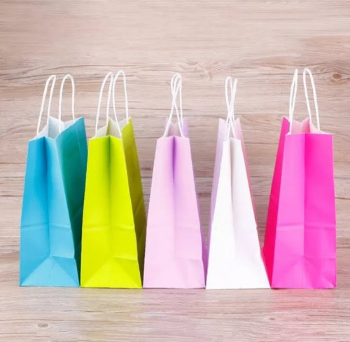 4 Docenas Bolsas Papel Colores Para Cumpleaños A Su Elección