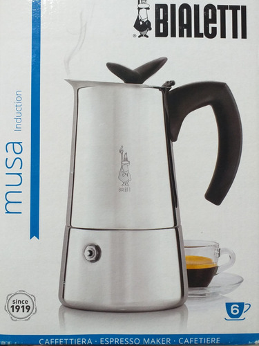 Imagen 3 de 3 de Cafetera Bialetti Induccion Acero Inoxidable 6 Tazas Italy