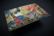 Comprar Antiguo Centro De Mesa Cenicero Estampillas Venezolanas!!!
