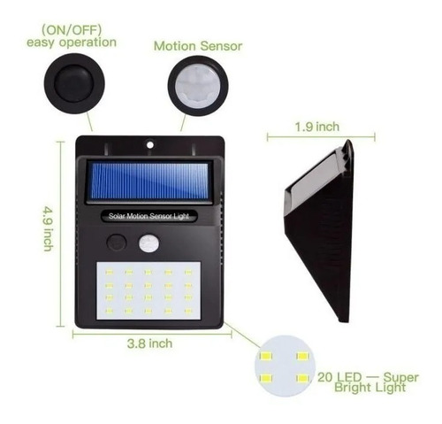 Imagen 3 de 6 de Panel Reflector Solar 30 Led 6w Ip 65 Para Exterior Fijo