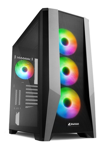 Gabinete Gamer Atx Sharkoon Tg7m Rgb 4 Fan Rejilla Vidrio