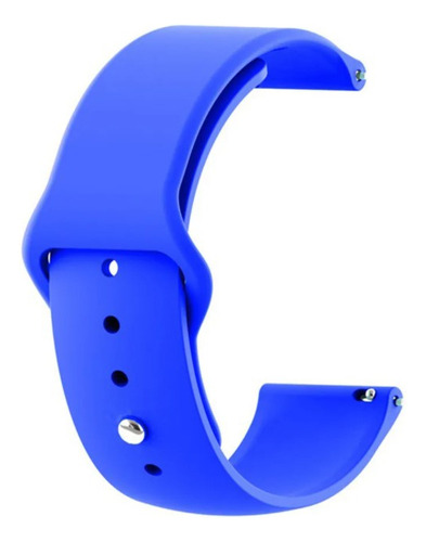 Silicone Sport 18mm, 20mm e 22mm pulseira relógio engate rápido cor azul