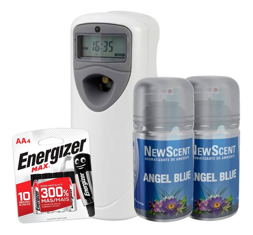 Imagen 1 de 6 de Combo Aromatizador Digital 01 Newscent + 2 Fragancias + Pilas