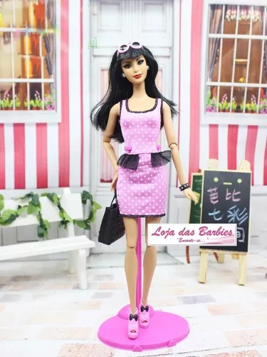 Roupa P/ Boneca Barbie + 2 Sapatos Roupinha Sapatinhos 17f