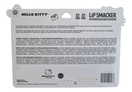 Balsamo Set De 3 Lip Smacker Hello Kitty