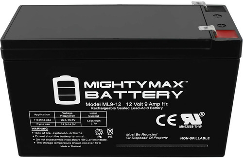 Imagen 1 de 2 de Bateria 12v 9ah 12 Voltios 9 Amperios Ups Lámpara Emergencia