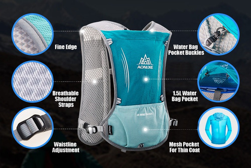 Aonijie Premium Reflective Chaleco Deportivo Botella De Agua