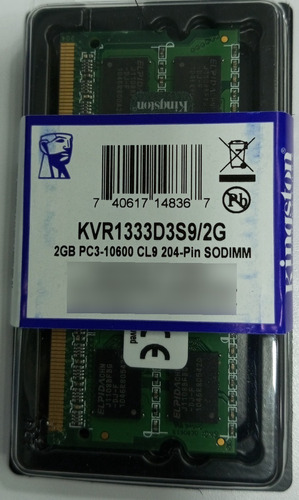 Memoria Ram Ddr3 1333/10600 Pc3 2gb Laptop