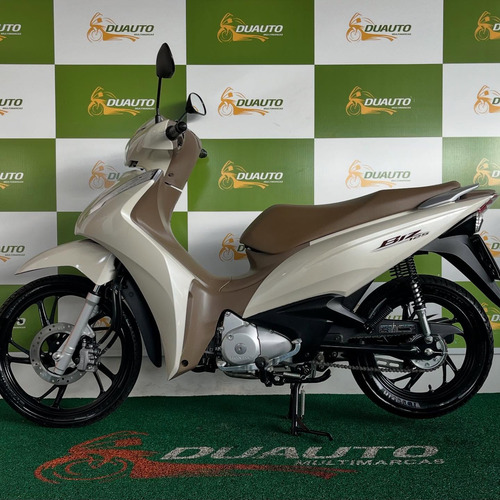 Honda Biz 125 Flex Branca Banco Caramelo 2024 Com 1.100km