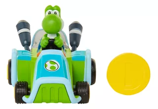 Yoshi Vehiculo Pull Back Moneda Original 5 40462 Mario Bros