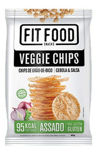 Veggie Chips Grão De Bico Cebola E Salsa Fit Food 40g