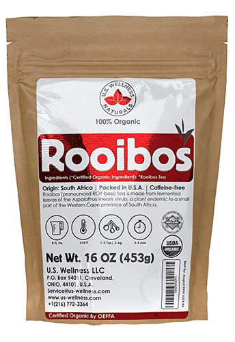 Rooibos Tea 1lb (16oz) 100% Certified Organic (usda Seal) |