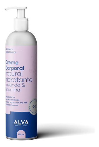 Kit 2x:loção Hidratante Corporal Lavanda Baunilha Alva 250g