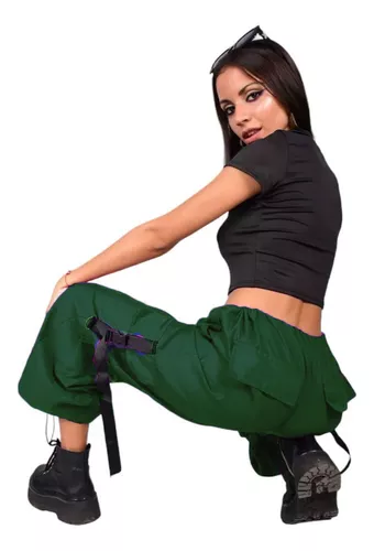 Pantalones Cargo Mujer Verde