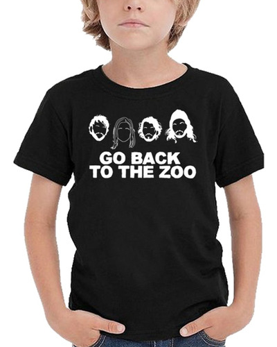 Camiseta Infantil Go Back To The Zoo 100% Algodão