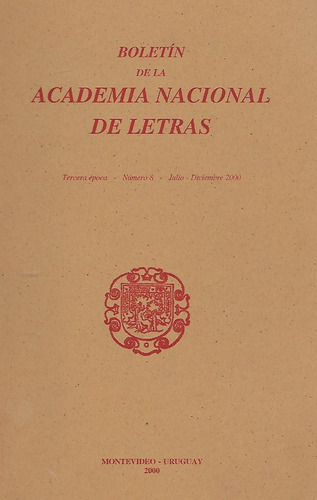 Boletin De La Academia Nacional De Letras - 2° Semestre 2000