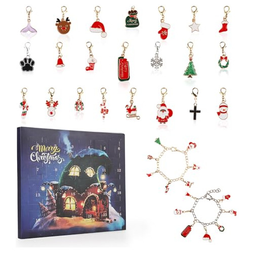 Kit De Pulsera De Charms Calendarios 2024, Pulseras Tem...