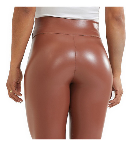 Leggins De Piel Sintética Para Mujer, Pantalones De Yoga De