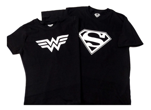 Playeras Duo Wonder Woman Y Superman