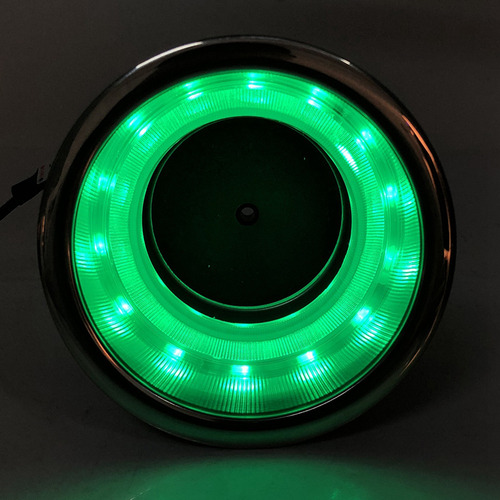 Portavasos Con Control Remoto De Acero Inoxidable Led Rgb Dr