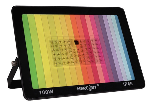 Reflector Led 100w Rgb Multicolor Tipo Tableta Delgado Ip65 Color de la carcasa Negro 80V 240V
