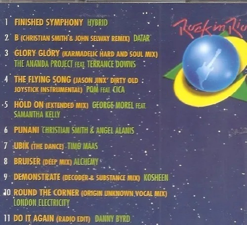 Cd Rock In Rio Eletro 3 - Dj Set List 2001 Lacrado