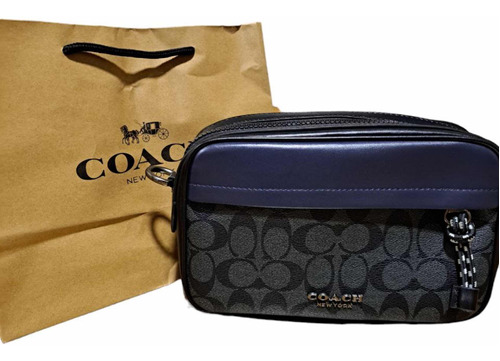 Bandolera Coach Mk Ax Original Black/blue De Hombre - Sathd