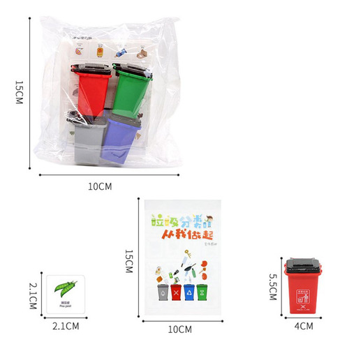 6x Camión De Basura Juguete Gestión De Residuos Reciclaje