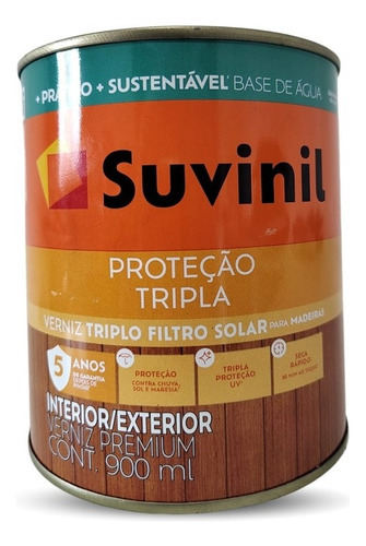 Verniz Para Madeira Suvinil 900ml -cor Natural- Seca Rápido Acabamento Brilhante Cor Natural