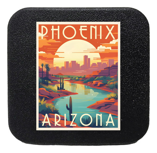 Phoenix Arizona Design C Souvenir Rubber Trailer Hitch Cover