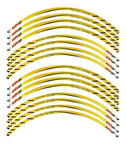 Adhesivo Reflectivo Para Llanta Amarillo Con Diseños