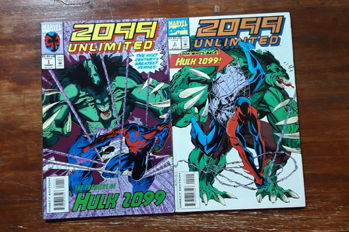 Cómic 2099 Unlimited Hulk N° 1 Y N° 2 Año 1993 Inglés