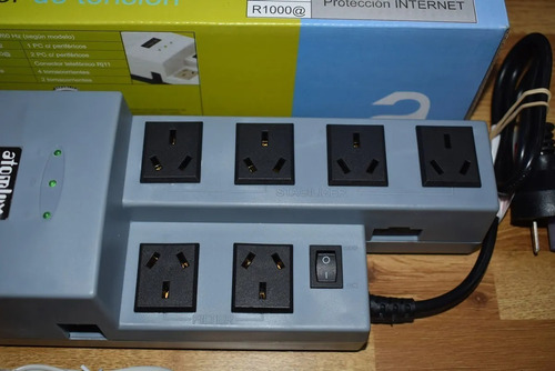Imagen 3 de 7 de Estabilizador Atomlux De R1000 1000 Va 2 Pc