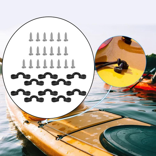 10 Uds Kayak Pad Eye Nylon C Tipo Tirador Hebilla Ojales