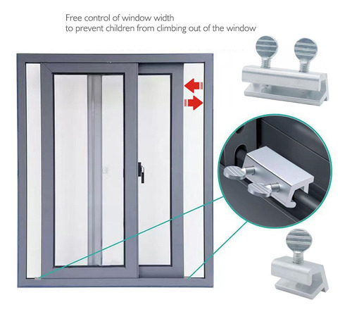 2 Cerradura De Seguridad Para Ventana Corredera De Aluminio,