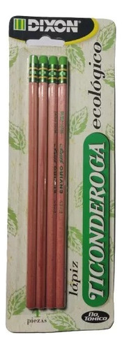 Lapiz Dixon Ticonderoga Ecologico Blister/6pzs +sacapuntas