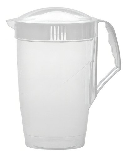 Garrafa Plástica Jarra 4l Branca Tampa Color - Paramount Cor Branco