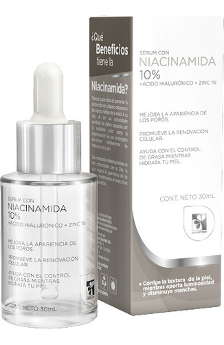 Sérum Farmatodo Niacinamida 10% Hialurónico Zinc X 30ml 