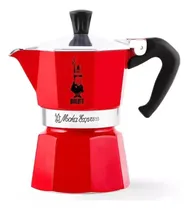 Comprar Cafetera Italiana Bialetti Moka Color Rojo 3 Tazas 130ml