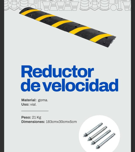 Reductor De Velocidad Vial Con Extremo Y Anclaje