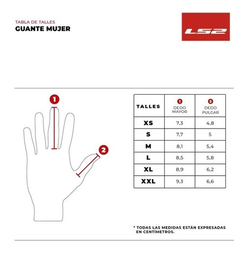 Imagen 5 de 7 de Guantes Moto Mujer Cortos Ls2 Dart 2 Rojo Gris