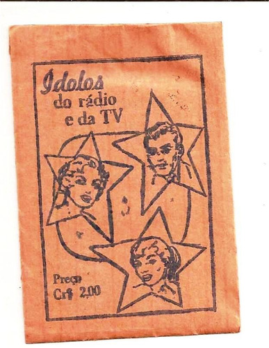 Envelope De Figurinhas Ídolos Do Rádio E Tv