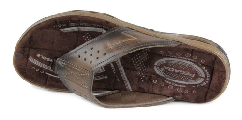 Imagem 6 de 6 de Chinelo Pegada Masculino Em Couro Cravo 131663-03