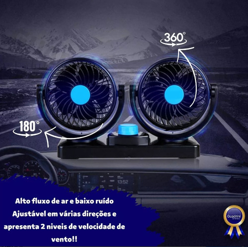 Mini Ventilador  LS-904 Portátil Recarregável 3 Velocidades Preto