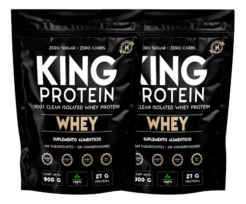 Dúo King Protein 100% Clean Isolated Whey Protein