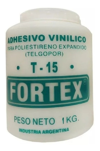 Cola Vinilica Telgopor Fortex T15 1 Kg No Inflamable Tuyu