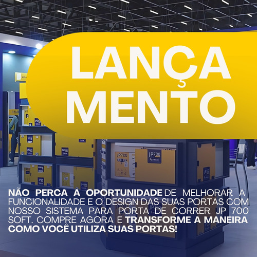Kit Para Porta De Correr Jp700 Com Trilho-porta De Passagem