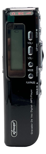 Gravador De Voz 8gb Digital Espião Gravação Profissional Mp3 Cor Preto